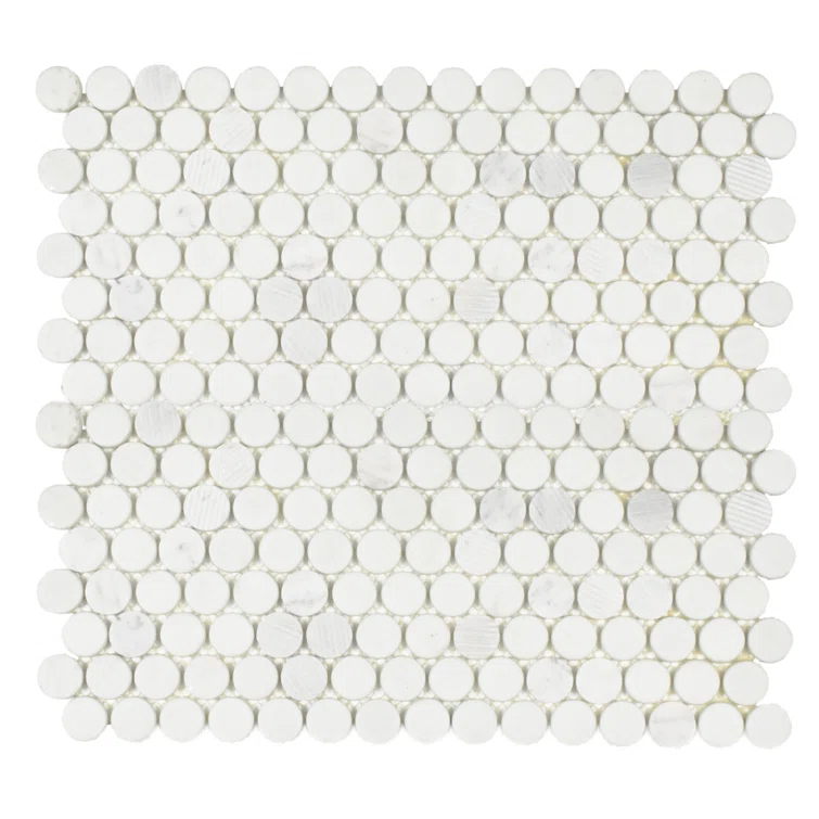 Roca Tiles Rockart 12" x 12" Penny Round Wall & Floor Tile