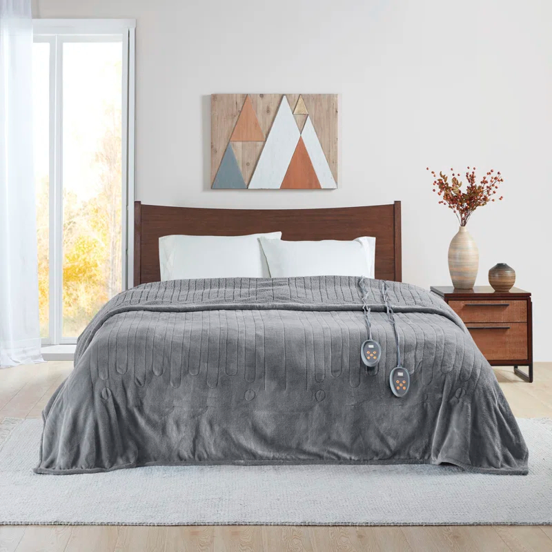 Beautyrest Beautyrest Heated Oversized Microlight to Berber Blanket