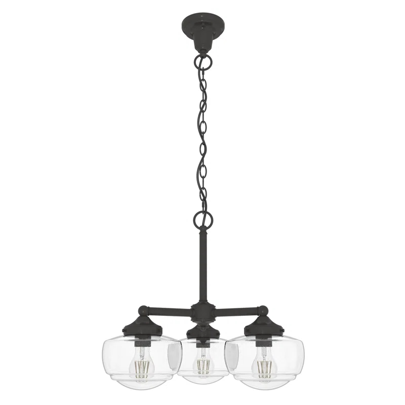 Hunter Fan Hunter Saddle Creek 3 Light Chandelier Ceiling Light Fixture