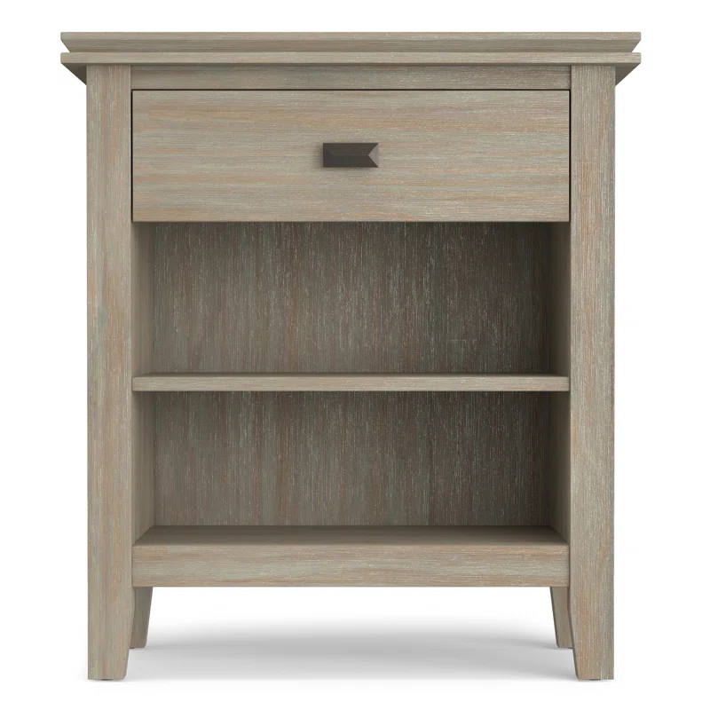 Simpli Home Artisan 24"W Solid Wood Nightstand with Drawer and Shelves