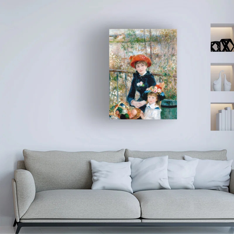 Winston Porter " The Two Sisters On The Terrace 1881 " by Pierre-Auguste Renoir Painting Print