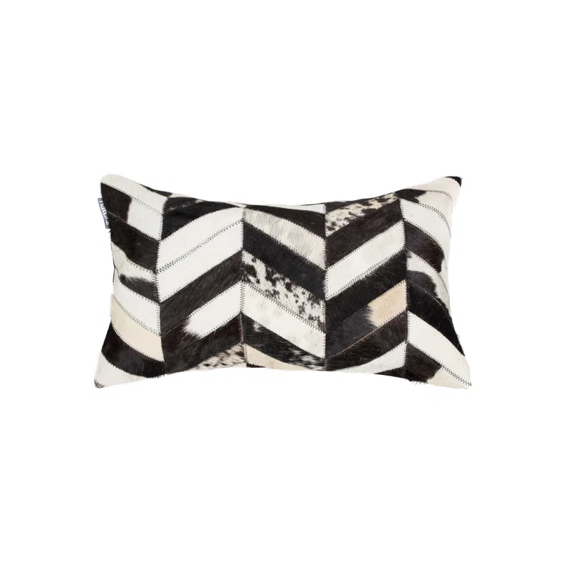 Natural Rugs Torino Leather/Suede Lumbar Rectangular Pillow Cover & Insert