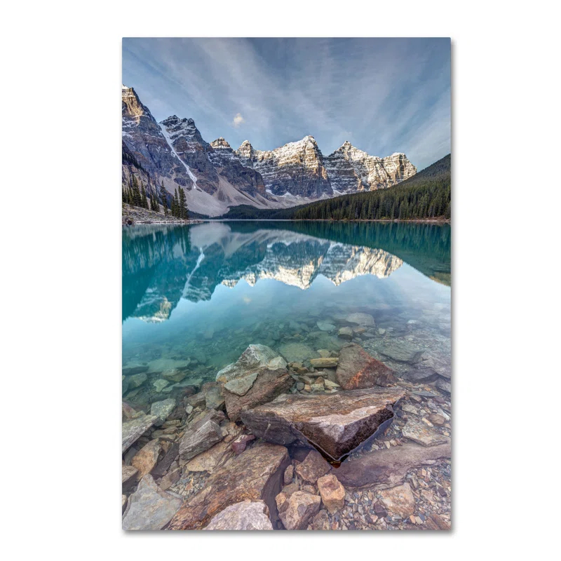 Trademark Fine Art "Iconic Moraine Lake" by Pierre Leclerc Photographic Print on Wrapped Canvas