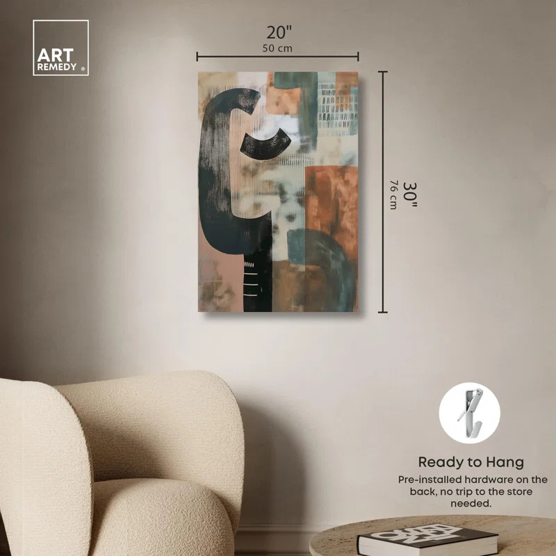 Art Remedy Arcane Hues II Canvas Folk Abstract Art by Art Remedy | Wayfair