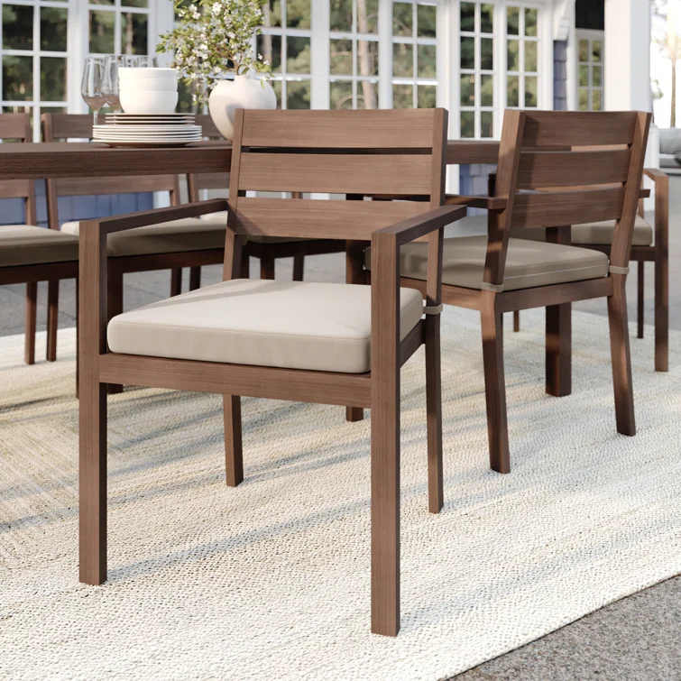 Martha Stewart Martha Stewart Bedford All-Weather Stacking Patio Dining Armchairs With Seat Cushions (Set of 2)