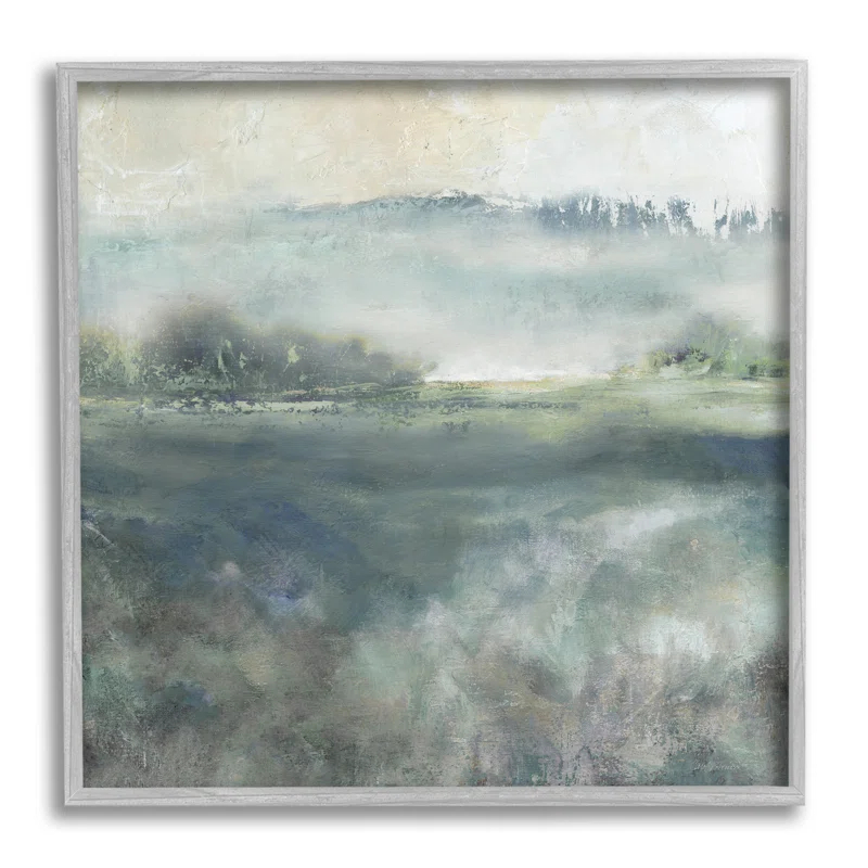 Stupell Industries " Misty Landscape Painting Abstract Weather Vegetation " by Carol Robinson Painting Print