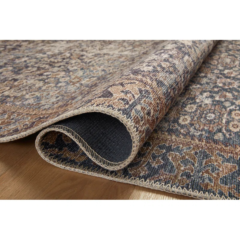Amber Lewis x Loloi Amber Lewis x Loloi Georgie Denim / Spice Area Rug