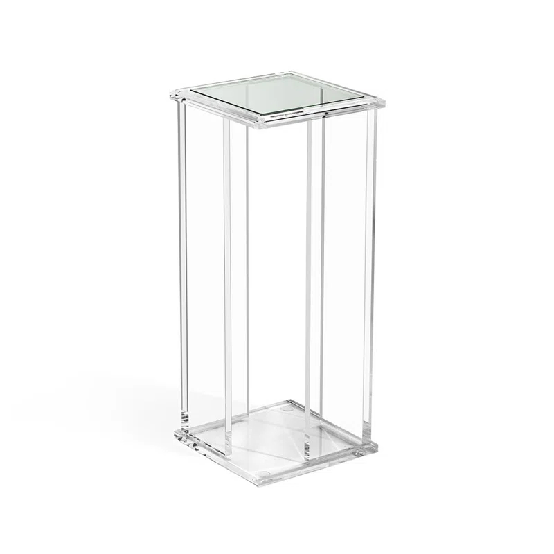 Interlude Mercer Glass Top End Table