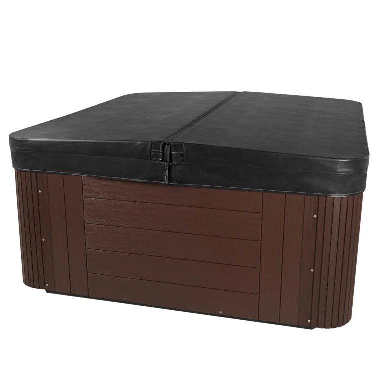 Aqualife® by Strong Spas® Annapolis™ 6-Person 50-Jet Lounger Hot Tub Spa with 2 Pumps, LED Lighting, Stainless Steel Heater and Ozonator, Insulated Cover Included