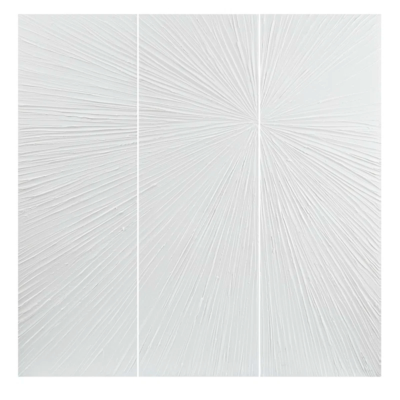Madison Park Signature Sunburst 3-Piece Hand-Painted Resin Wall Art