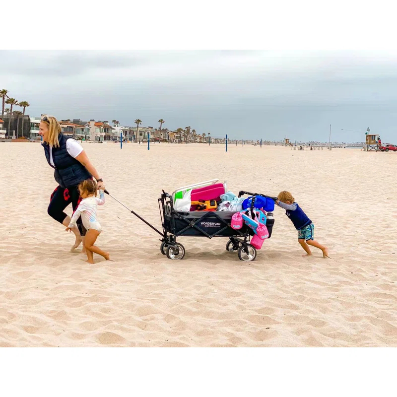 WonderFold Outdoor S4 Push & Pull Folding Wagon With Canopy & Brakes | Wayfair