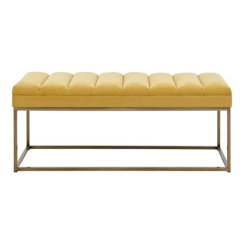 Everly Quinn Georgenia Polyester Upholstered Bench