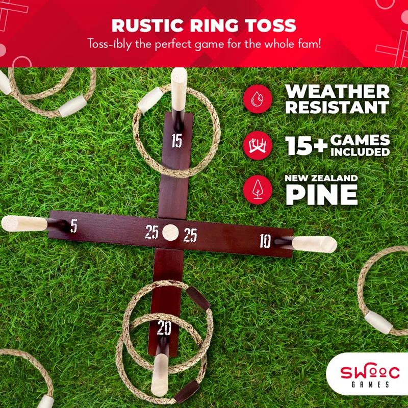 SWOOC Rustic Ring Toss Outdoor Game