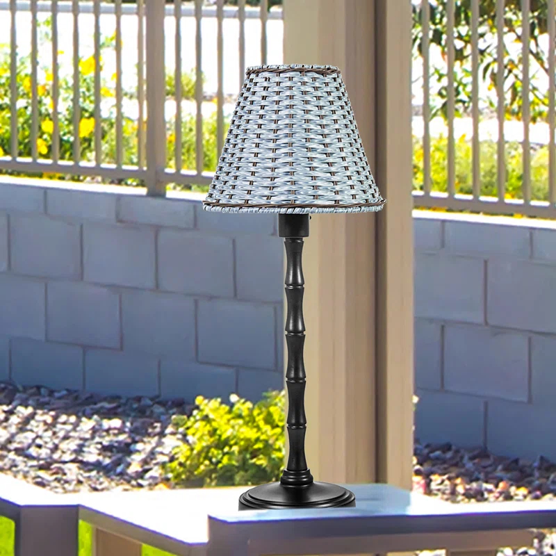 River of Goods 29.75"H Ayla Plastic & Metal Outdoor Table Lamp - River Of Goods