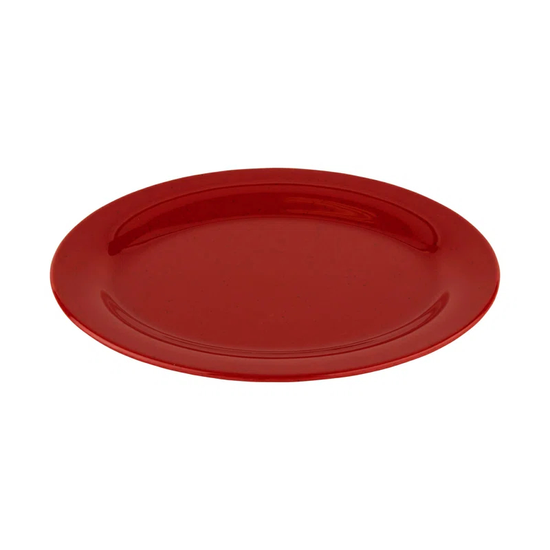 G.E.T. GET Melamine Oval Serving Platters,Red (Set of 12)