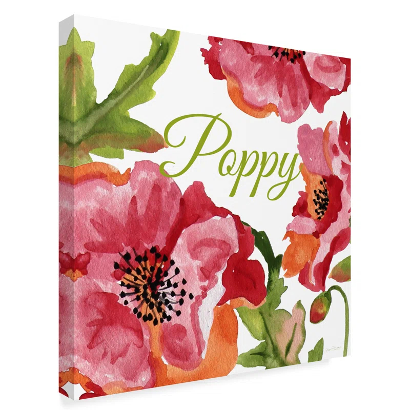 Trademark Fine Art Jean Plout " Poppy Red White " by Jean Plout