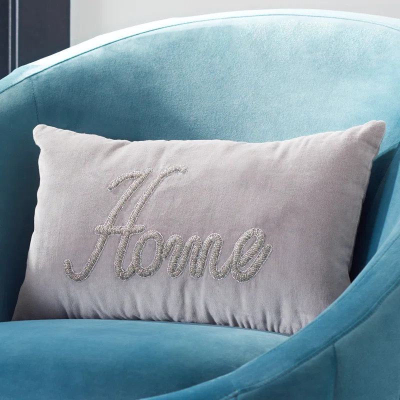 Safavieh Beads Cotton, Velvet Reversible Throw Pillow