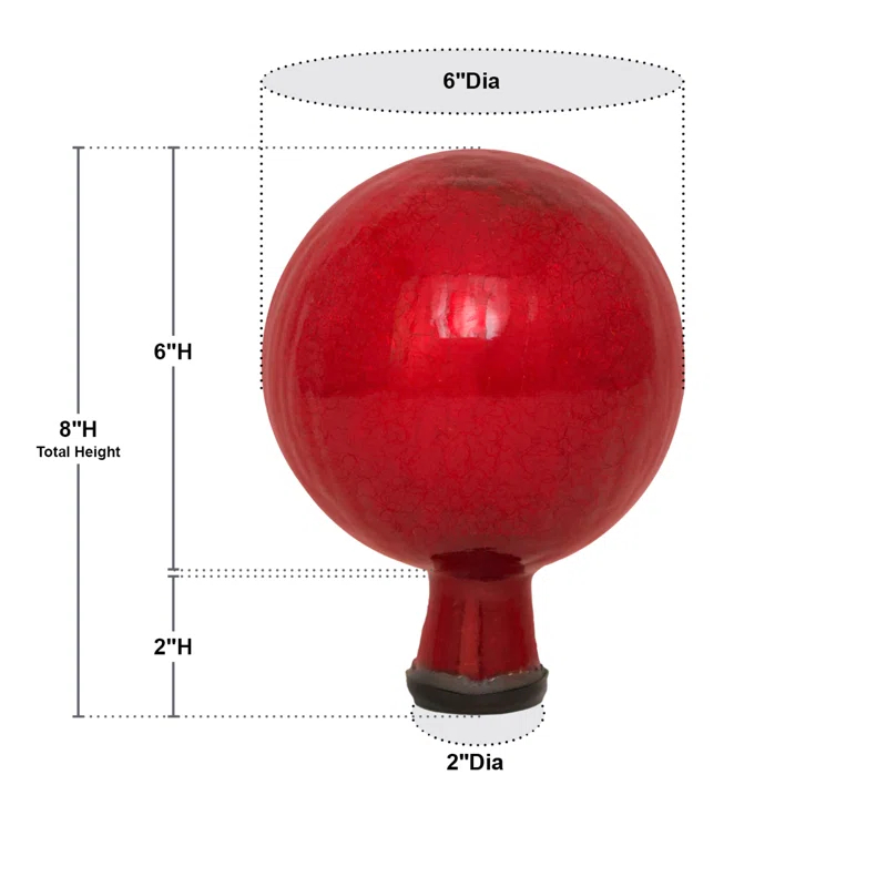 Madore Glass Abstract Gazing Ball