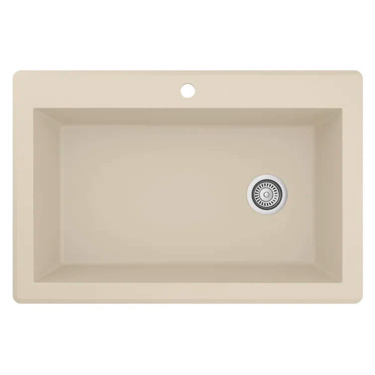 Karran Karran Drop-in Quartz Composite 33'' X 22'' 1-Hole Single Bowl Kitchen Sink QT-670-BI