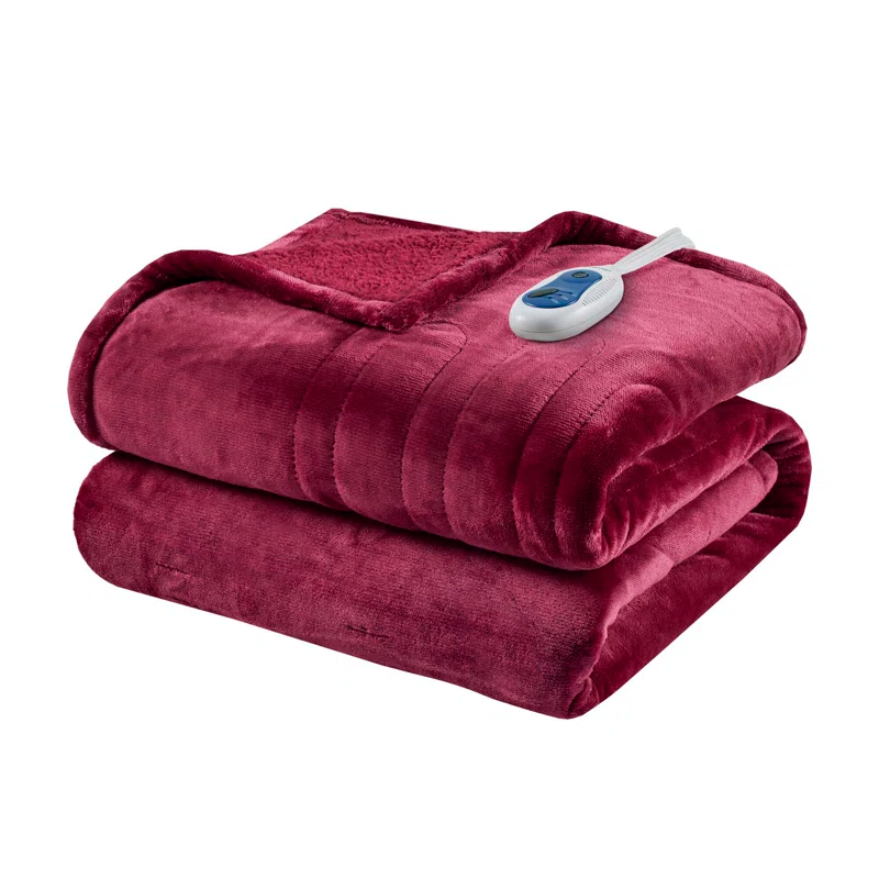 Beautyrest Beautyrest Heated Microlight to Berber Throw