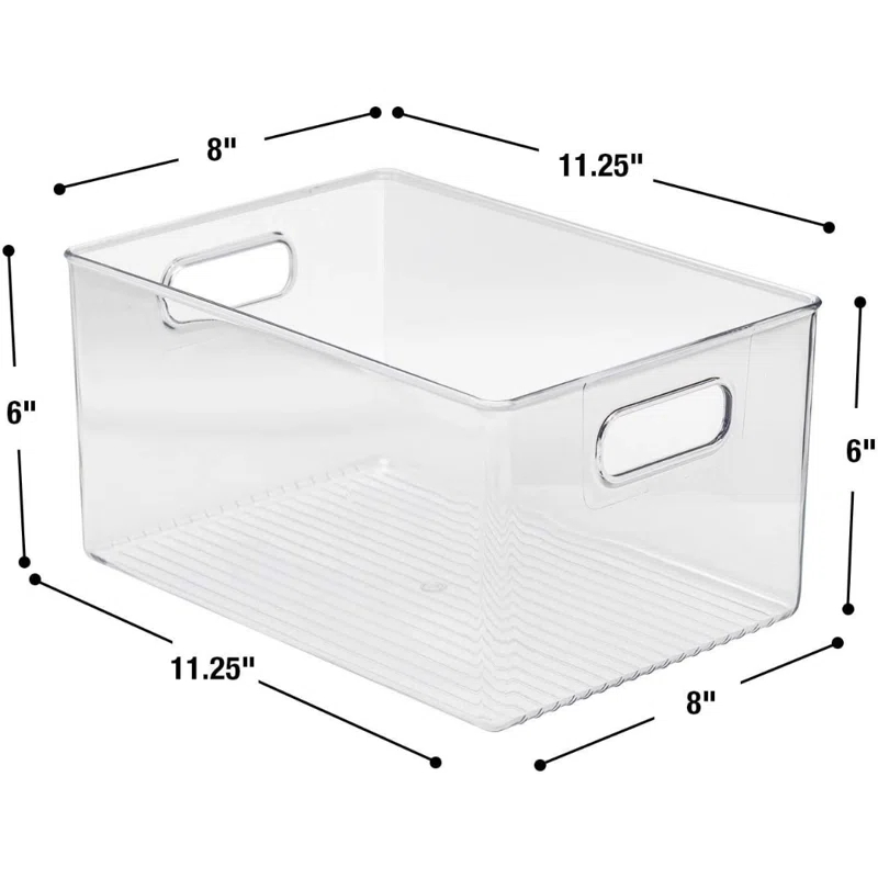 Sorbus Sorbus Large Plastic Kitchen, Pantry, and Fridge Storage Bins with Handles 2 Pack
