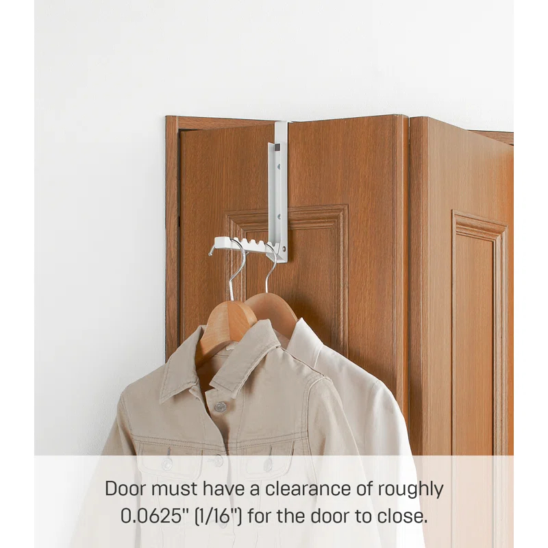 Yamazaki Home Over The Door Hooks - Folding Hanging Coat Rack, Steel, Over-the-Door