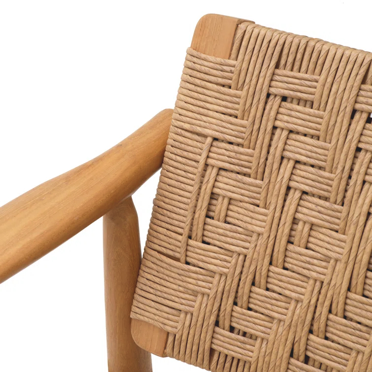 Eichholtz Coral Bay Polyethylene (PE) Wicker Wicker Outdoor Dining Armchair