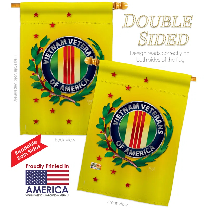 Breeze Decor Double Sided 40'' H x 28'' W Polyester Independence Day House Flag