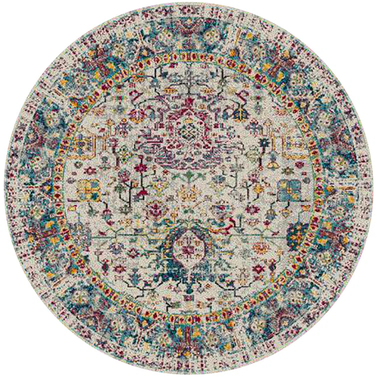 AMER Rugs Alyssa Transitional Bordered Durable Performance Multicolor Area Rug & Reviews | Wayfair