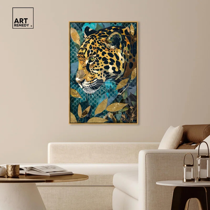 Art Remedy Enter Cheetah Canvas Miami Inspired Art Prints by Art Remedy