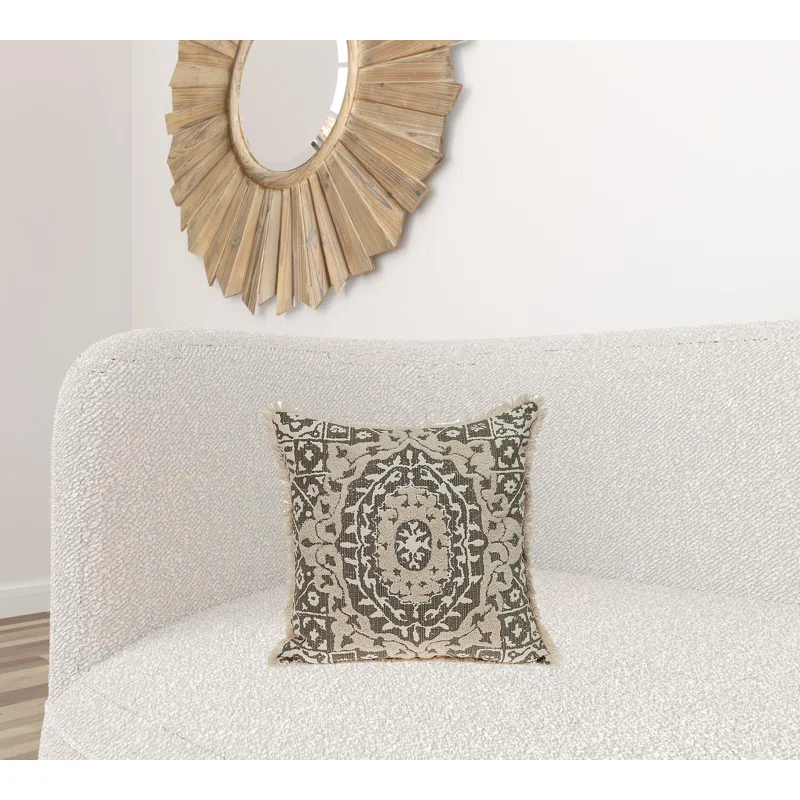 ZeaZu Abstract Cotton Throw Pillow