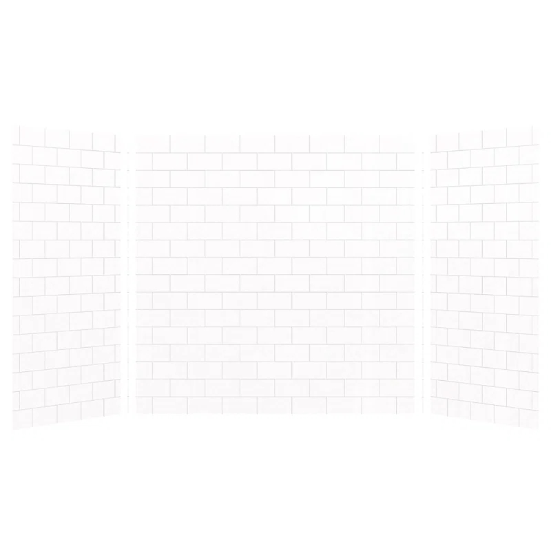 Transolid SaraMar 60'' W 36'' D 60'' H Glue Up Solid Surface Wall