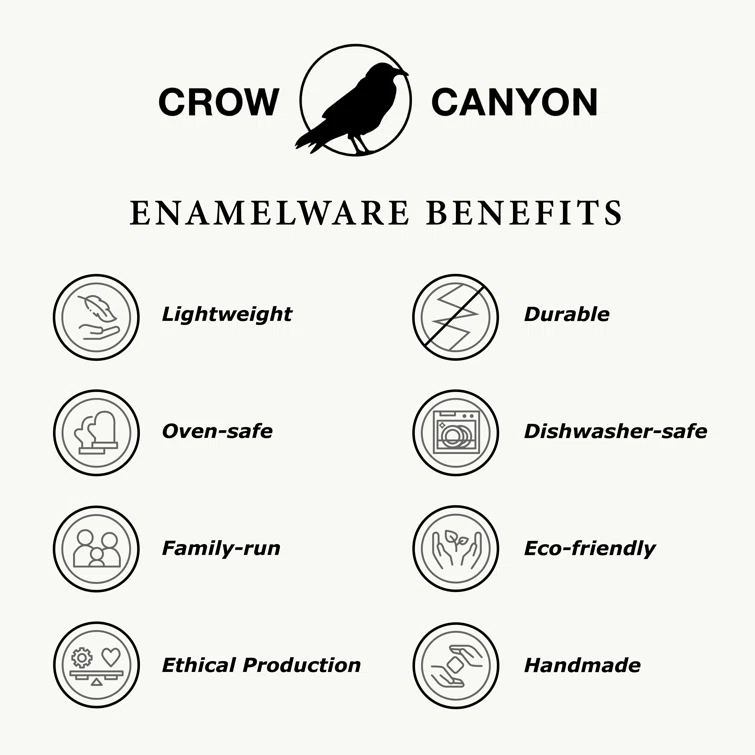 Crow Canyon Home Crow Canyon Enamelware Splatter Pasta Plates (Set of 4)
