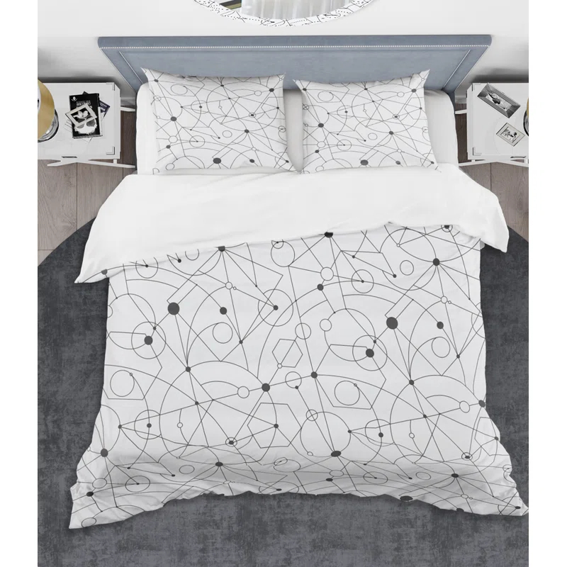 Design Art Modern & Contemporary Twill Geometric Shapes Duvet Cover Set