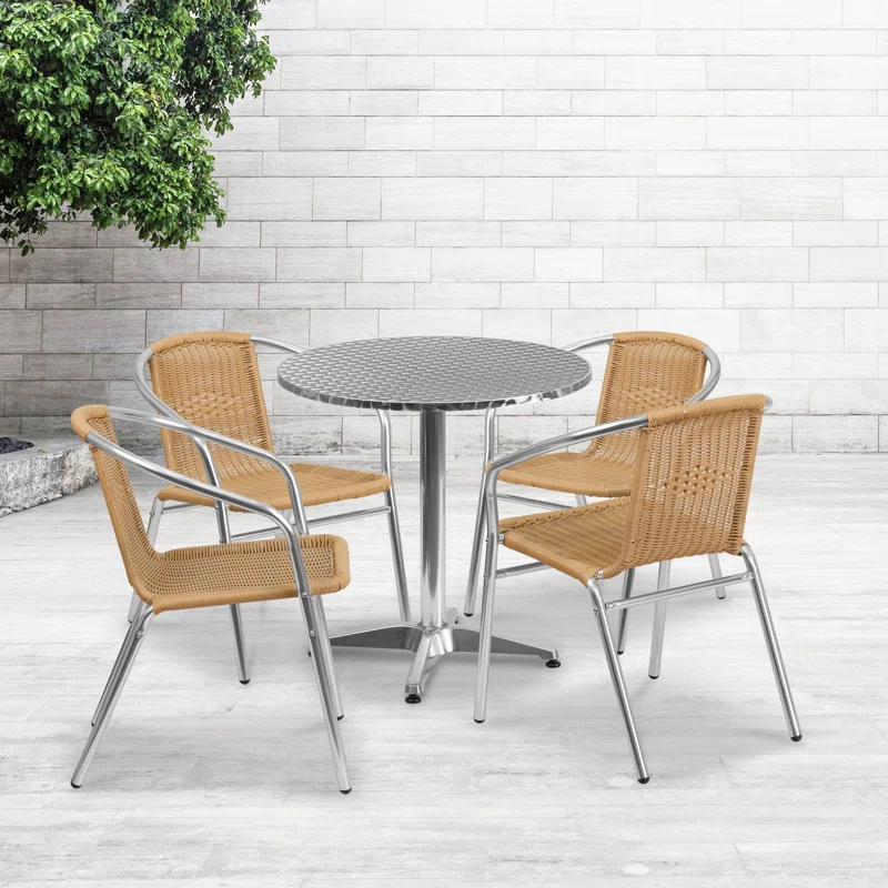Flash Furniture Lila Round 5 Piece Dining Set
