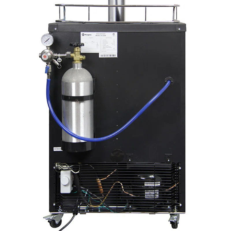 Kegco Kegco 5.6 Cubic Feet Dual Tap Freestanding Kegerator with Adjustable Temperature