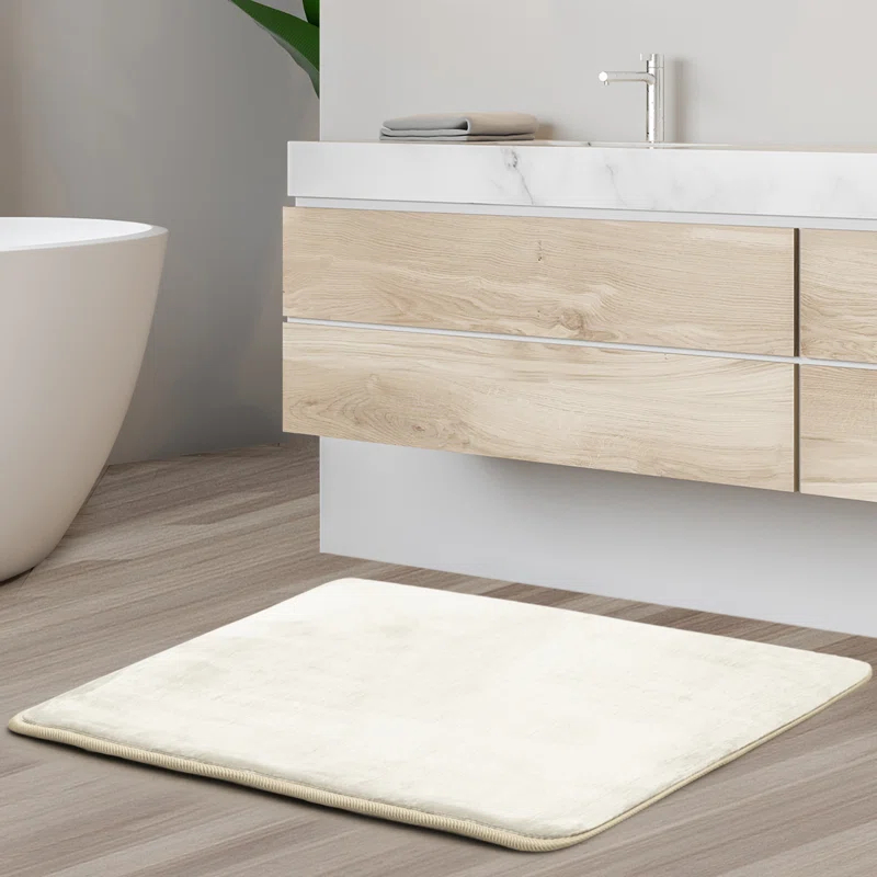 Clara Clark Ultra Soft and Absorbent Memory Foam Bath Rug Set with Non-Slip Backing