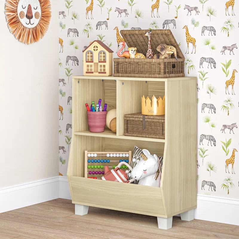 RiverRidge Home RiverRidge Kids Catch-All 24in Toy Storage Organizer with 2 Cubbies and 2 Storage Compartments