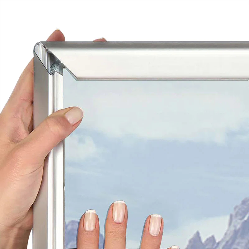 MT Displays Silver Metal Beveled Picture Frame