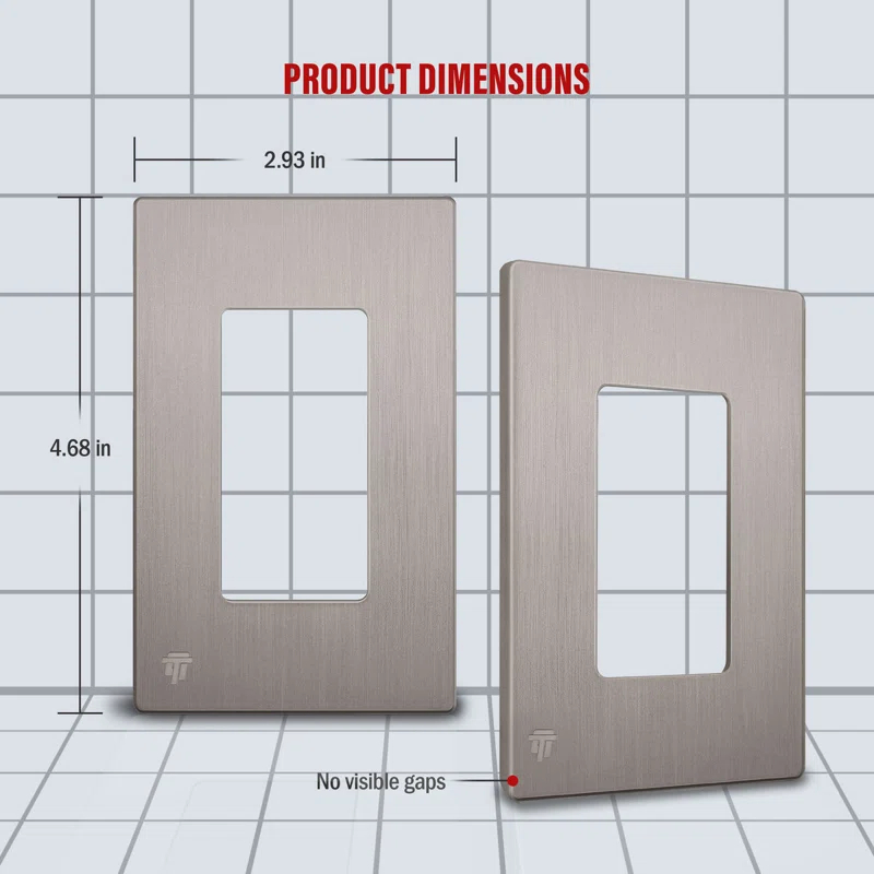 Enerlites No Subject 1 - Gang Rocker Standard Wall Plate