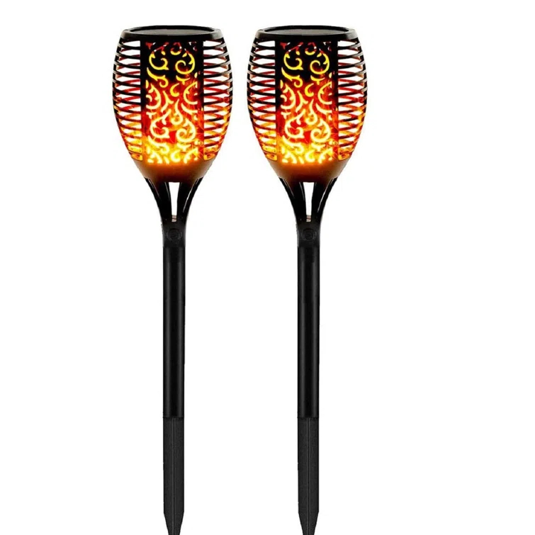 WBM Smart WBM Smart Solar Lights, Waterproof Flickering Flame LED Solar Night Light (Set of 2)