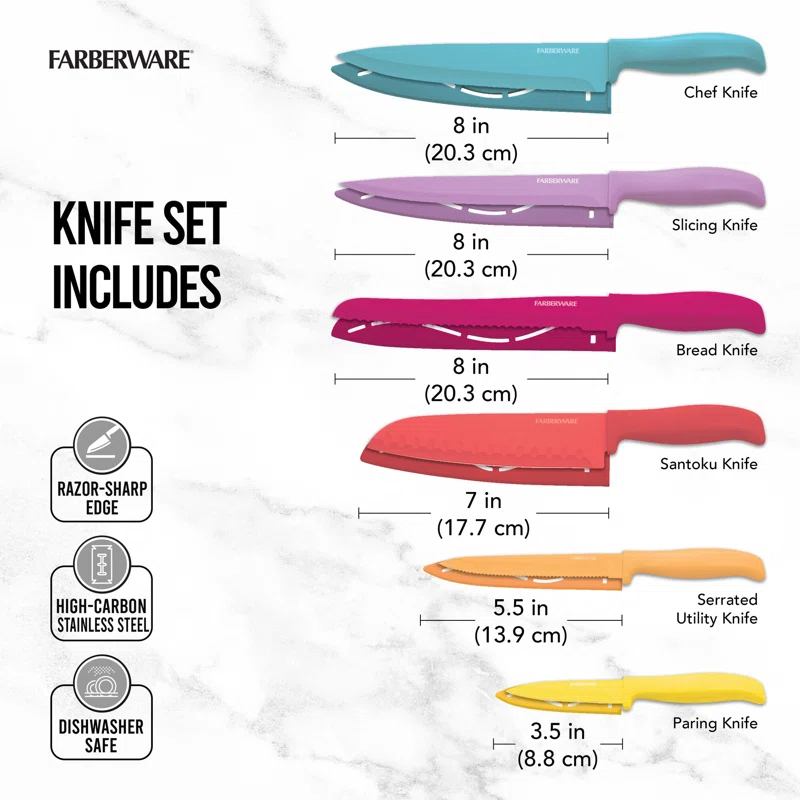 Farberware Farberware 12-Piece Resin Knife Set