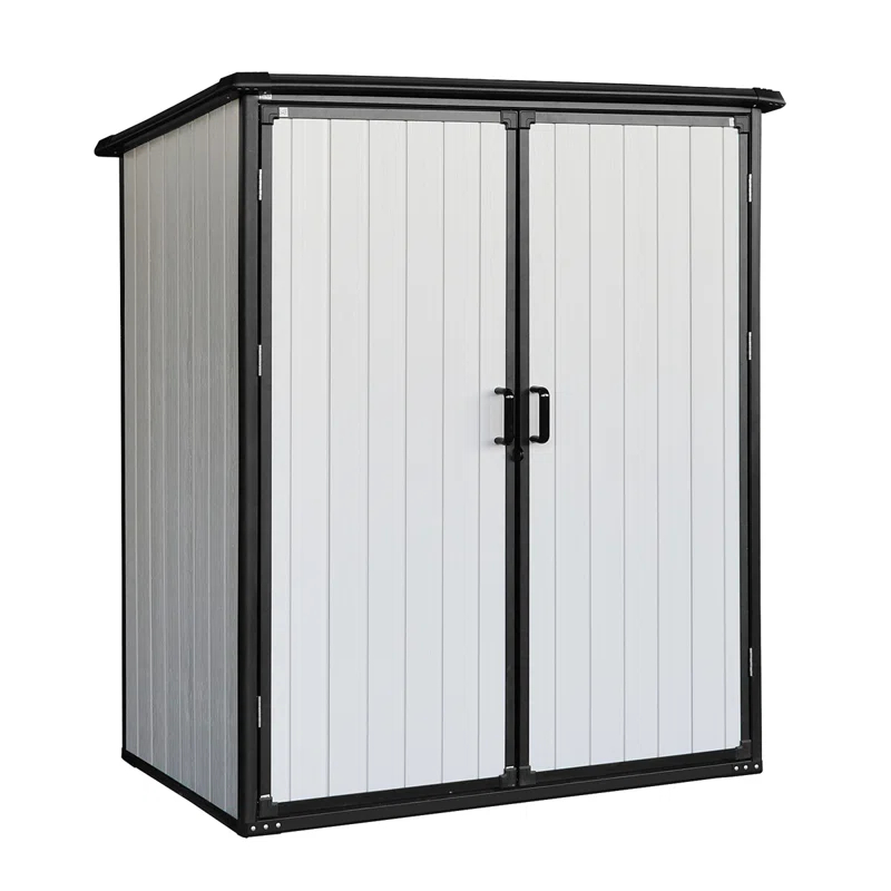 GZMWON 5X3ft Outdoor Storage Shed Waterproof Resin Cabinet Outdoor Storage Cabinet