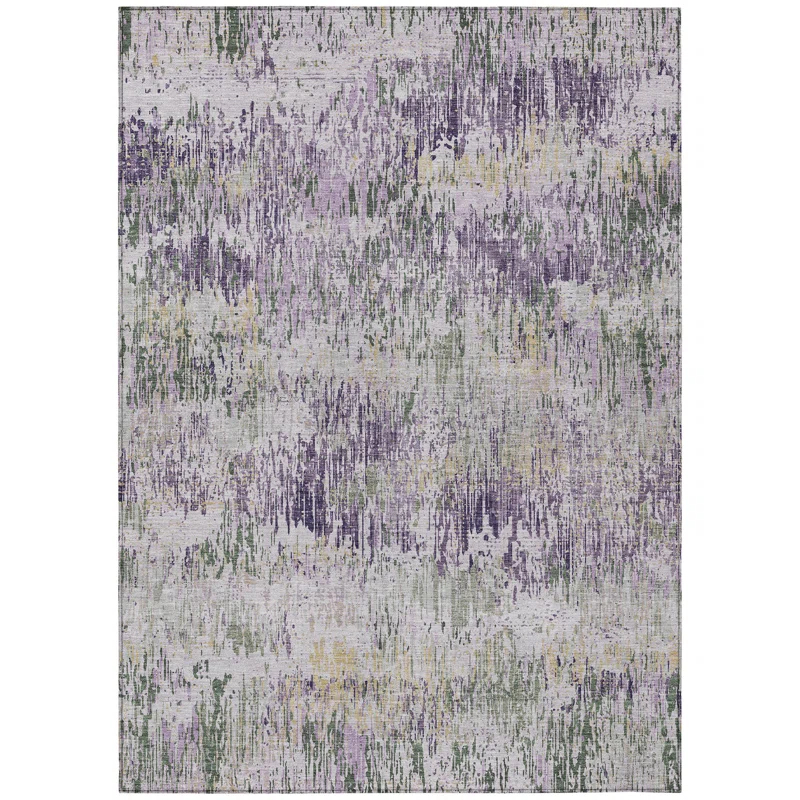 Machine Washable Indoor/Outdoor Chantille ACN1379 Lavender Rug