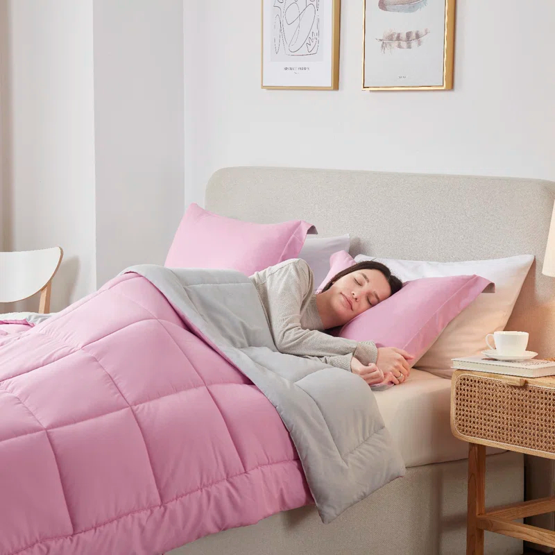 Nestl Nestl All Season Solid Lightweight Down Alternative Reversible Comforter