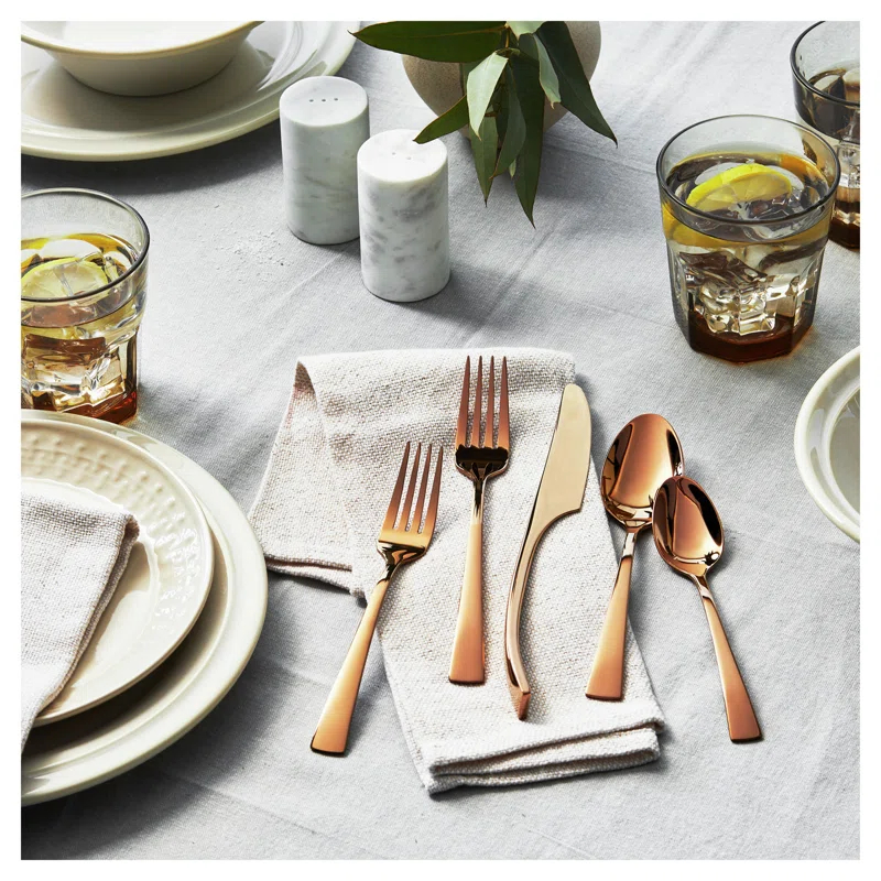 ZWILLING J.A. Henckels ZWILLING Bellasera 20-Piece 18/10 Stainless Steel Flatware Set - Rose Gold
