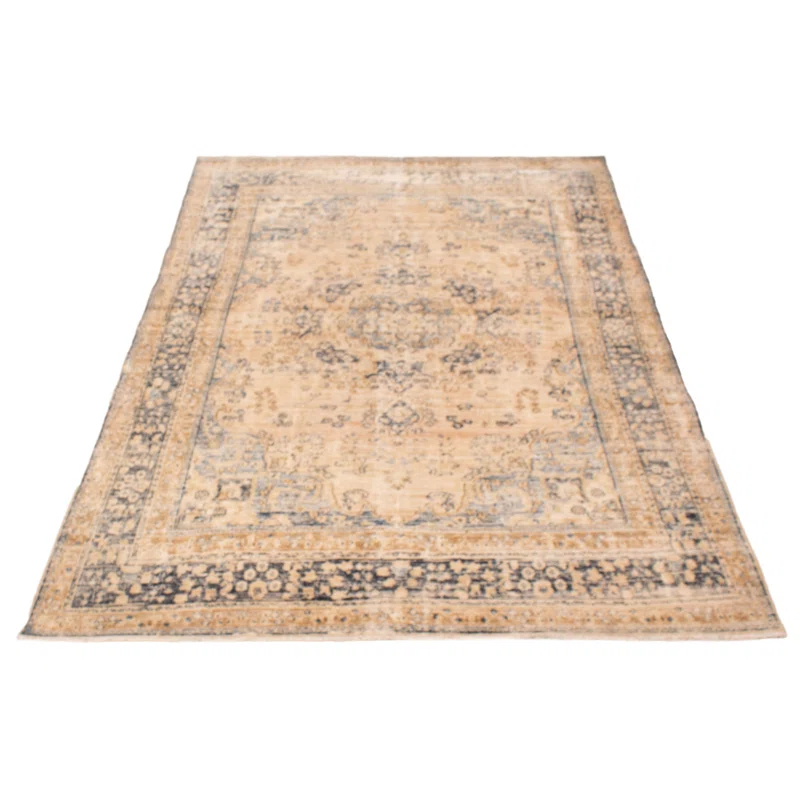 ECARPETGALLERY Antalya One-of-a-Kind 6'4" X 9'4" 1990s Wool Area Rug Tan