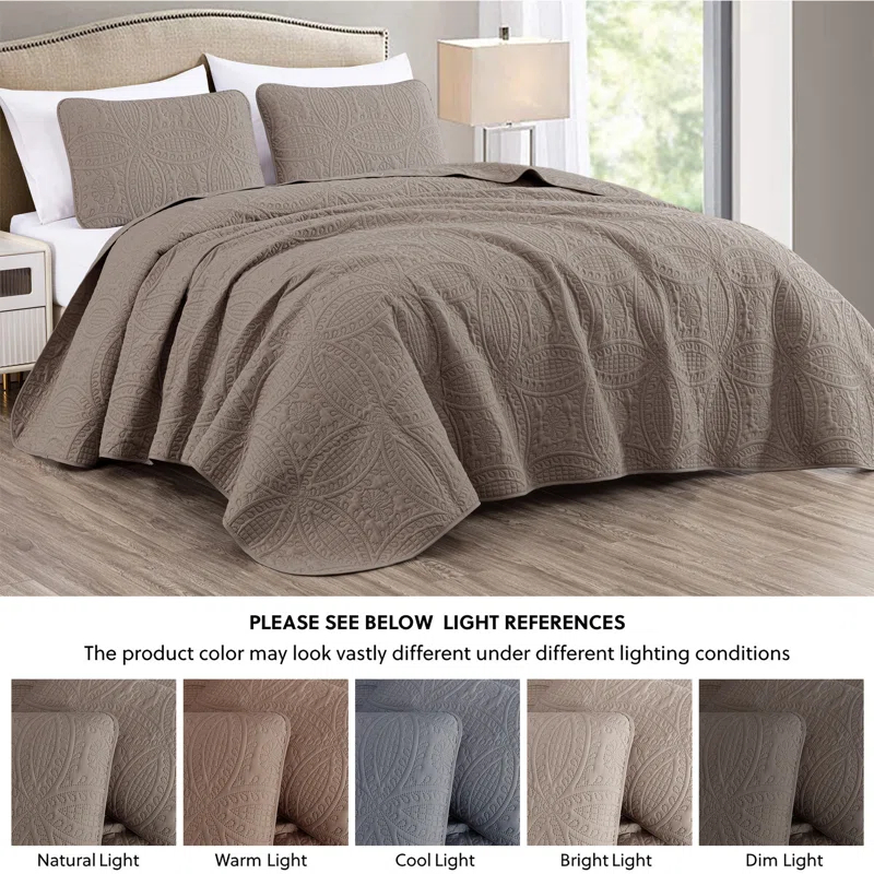 Austin Standard Geometric Shapes Coverlet Set