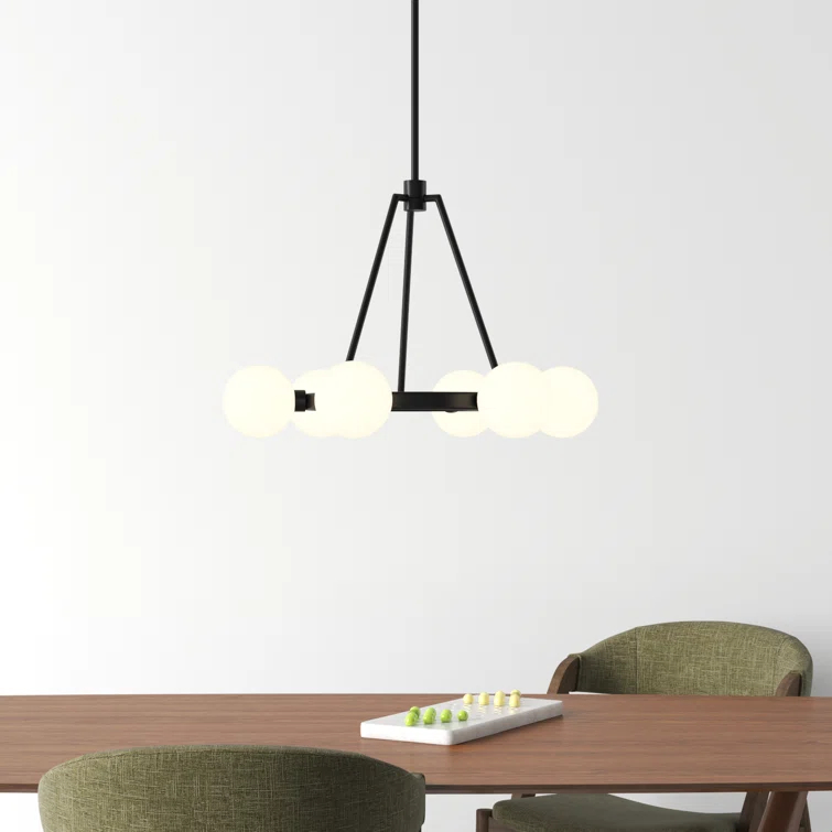 Helen 6 Light Metal Dimmable Chandelier