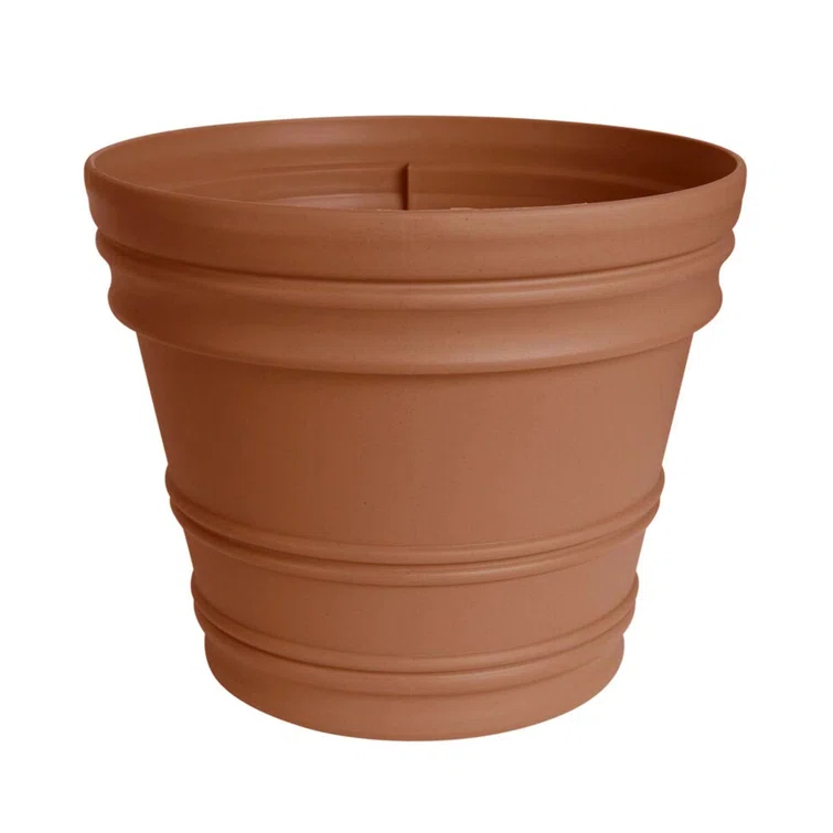 Bloem Rolled Rim Resin Indoor/Outdoor Planter Pot
